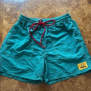Cherry teal swim shorts